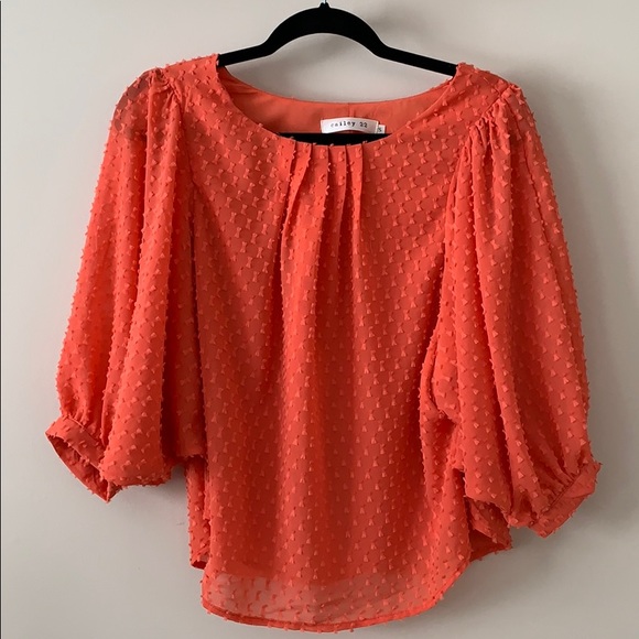 Flowy Red Blouse - Picture 1 of 2